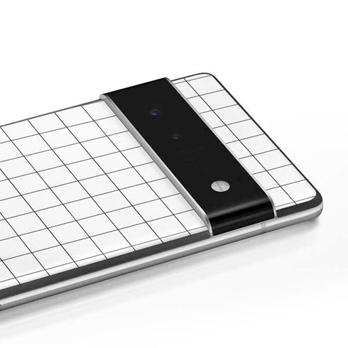 White Grid Google Pixel 6 Skin